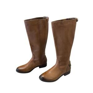 ARTURO CHIANG Brown Ombre Fierce Riding Boots Women’s Size 7.5 Snap Buckles Zip